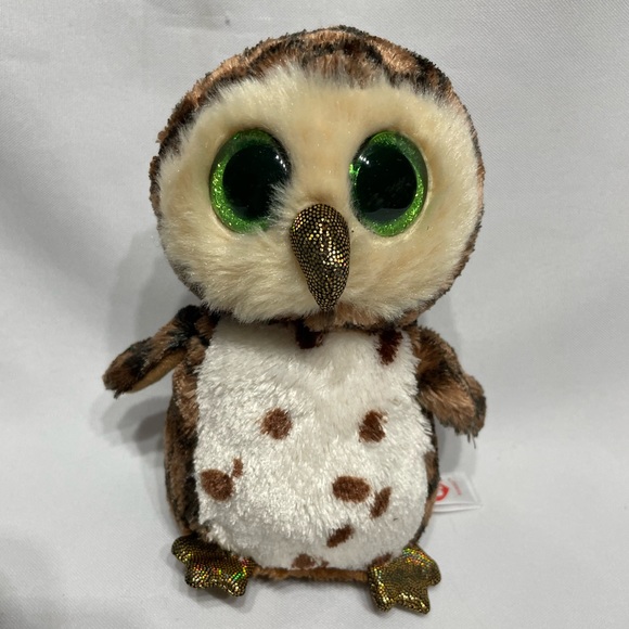 Ty Beanie Boo Sammy the Spotted Owl excellent condition no hang tag - Picture 1 of 7